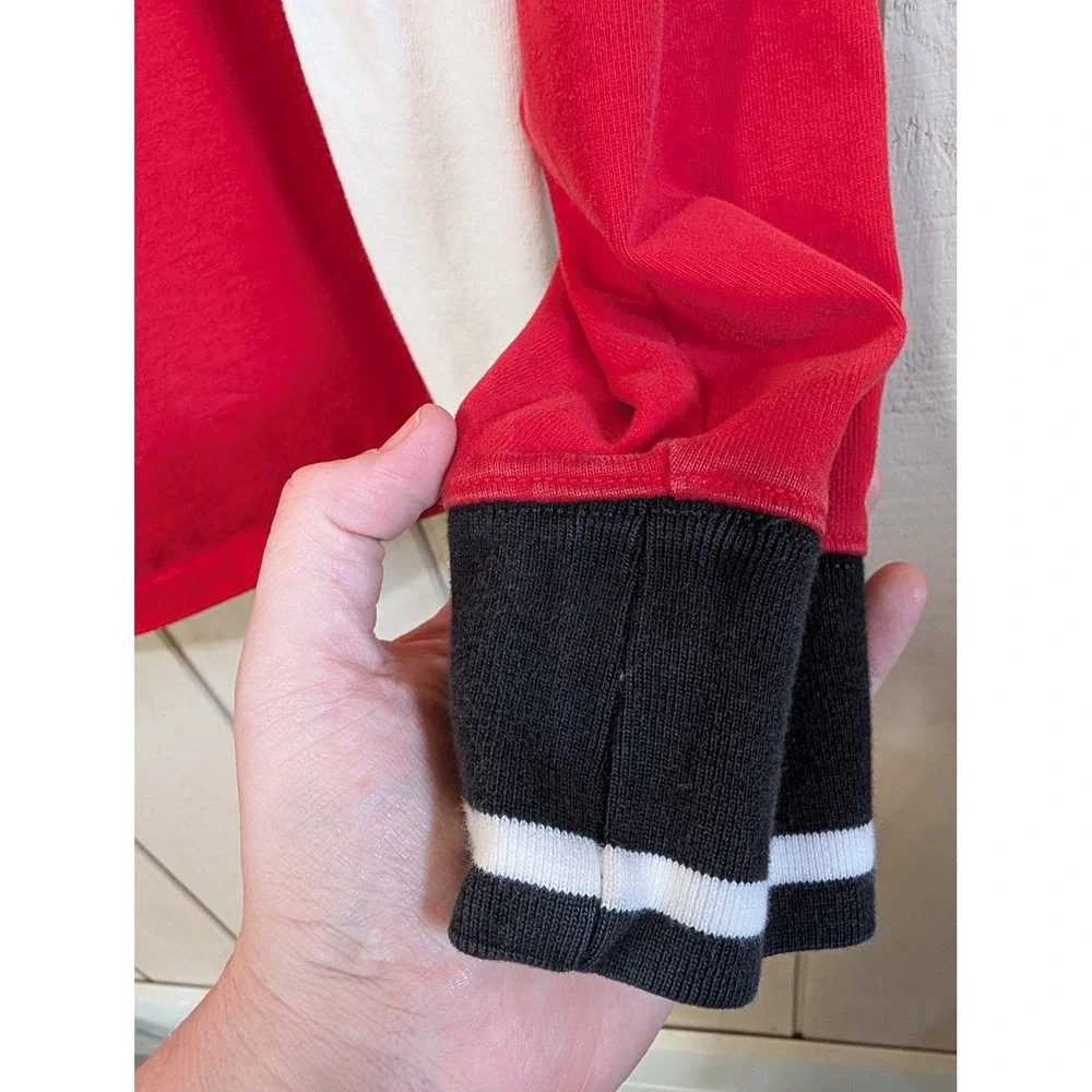 Polo Ralph Lauren Italia Rugby Shirt Red Big Pony Long Sleeve Custom Fit Large